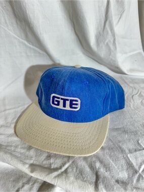 Vintage USA MADE GTE Front Line Trucker Hat Snapback Cap